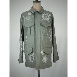 NWT Johnny Was Andromeda Green Embroidered Coat Jacket SMALL #0227 Sun & Moon